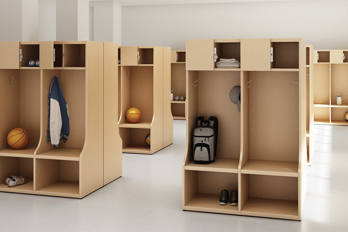 Casiers, lockers et vestiaires